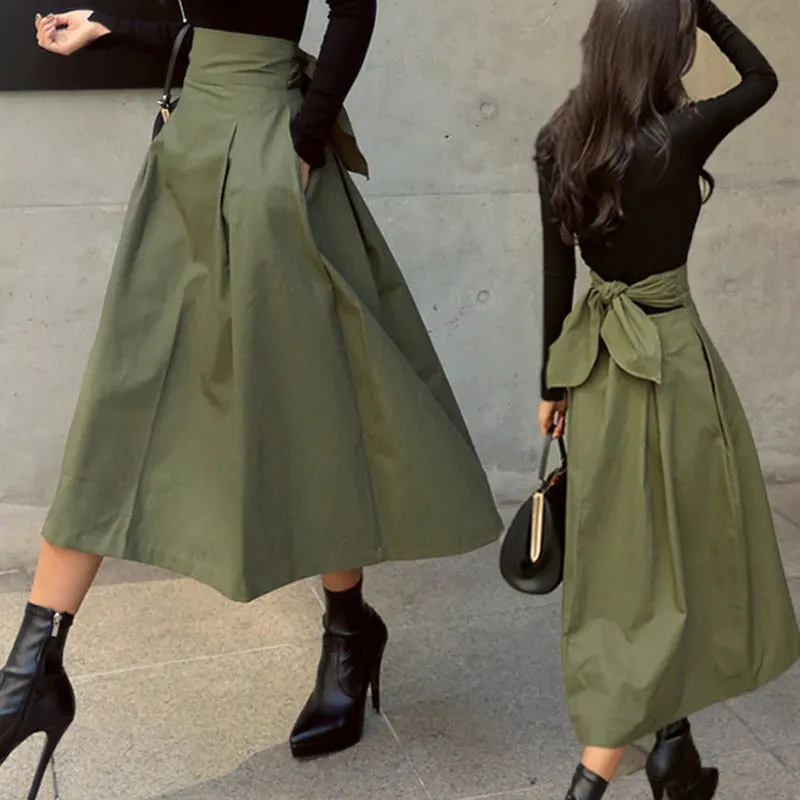 Sheer High Waist Fashion Midi Skirts