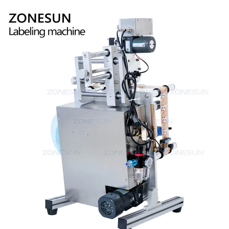 SL-130 Automatic Plastic Tin Can Round Glass Bottle Double Side Labeling Machine