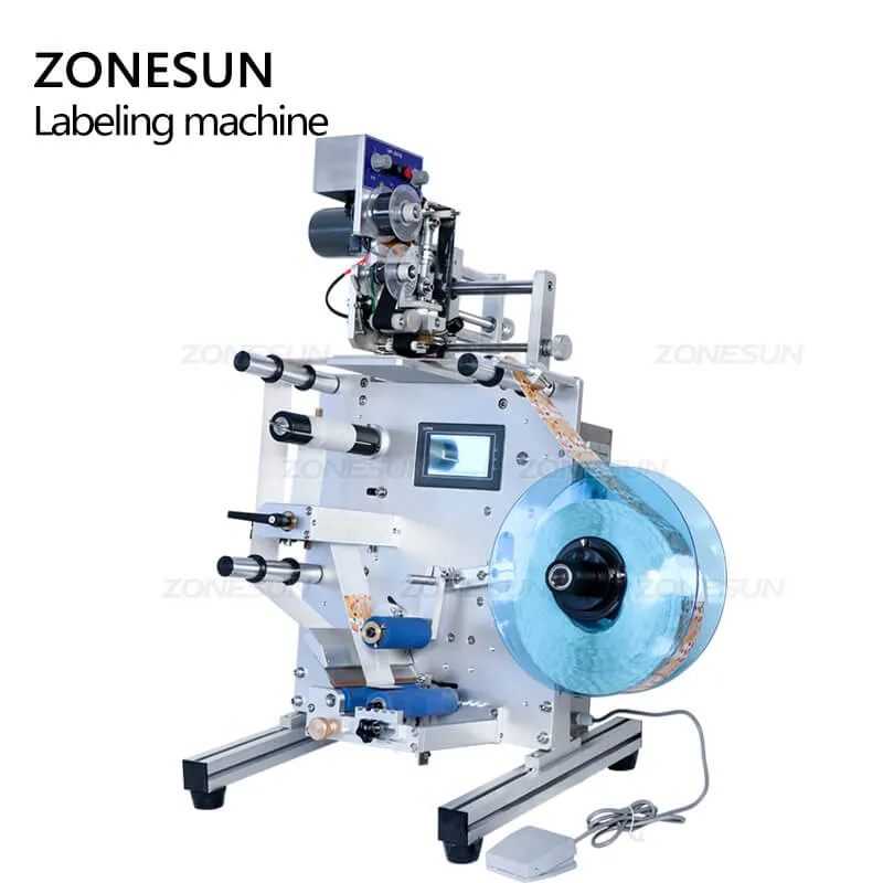 SL-130 Automatic Plastic Tin Can Round Glass Bottle Double Side Labeling Machine