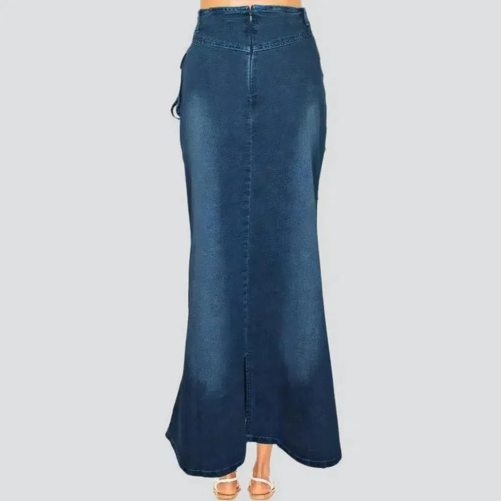 Street high-waist women's jean skirt