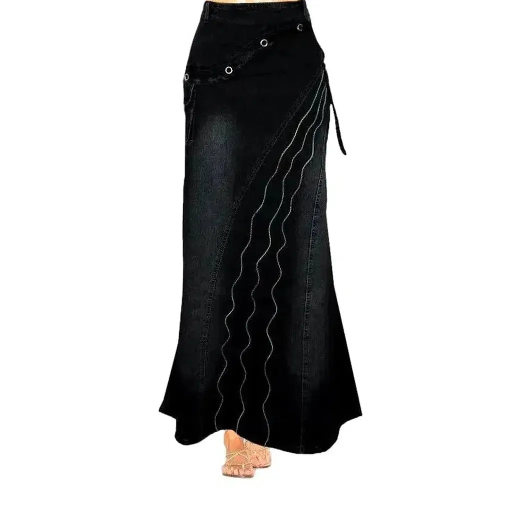 Street high-waist women's jean skirt