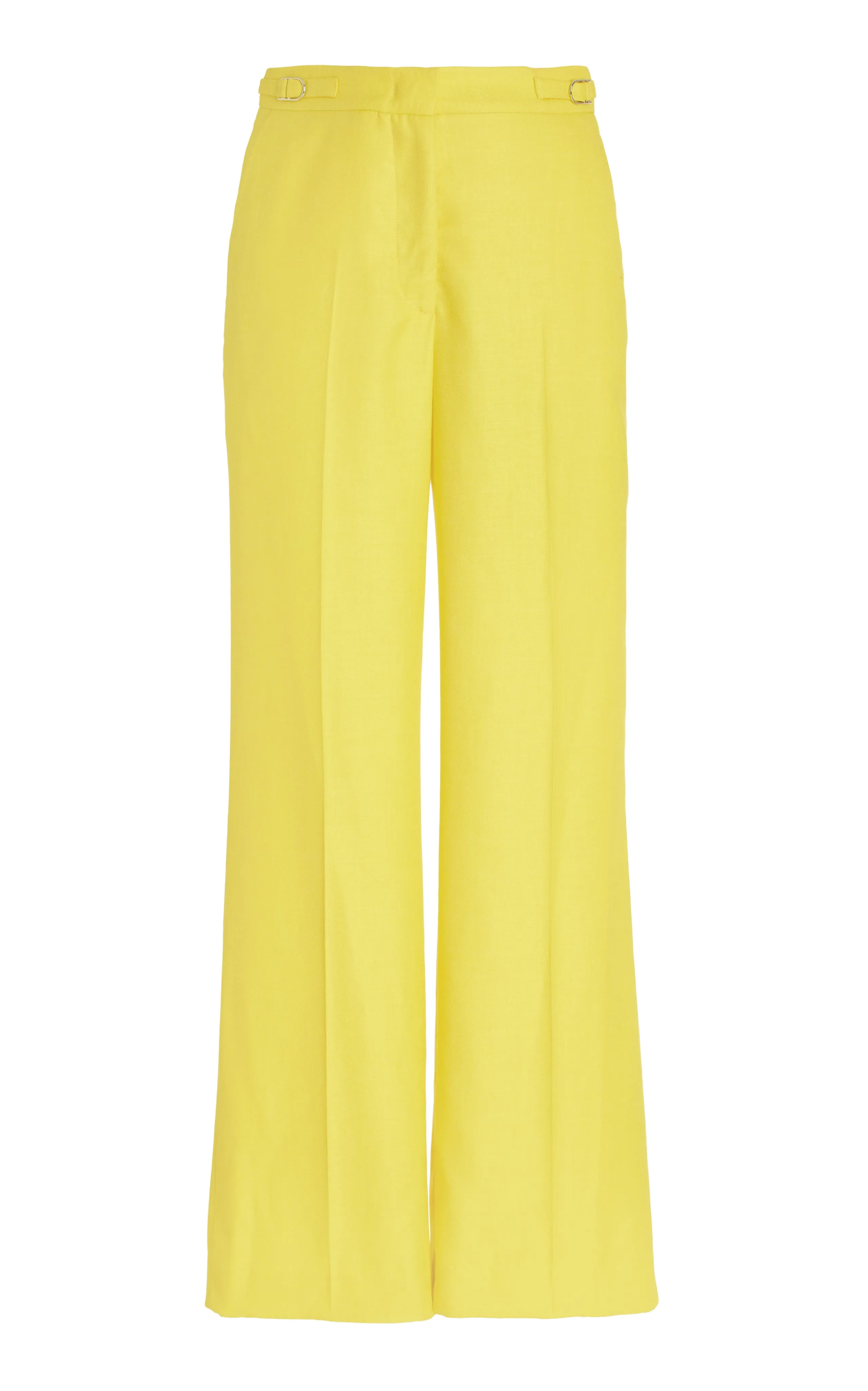 Vesta Pant in Cadmium Yellow Virgin Wool and Silk Linen Twill