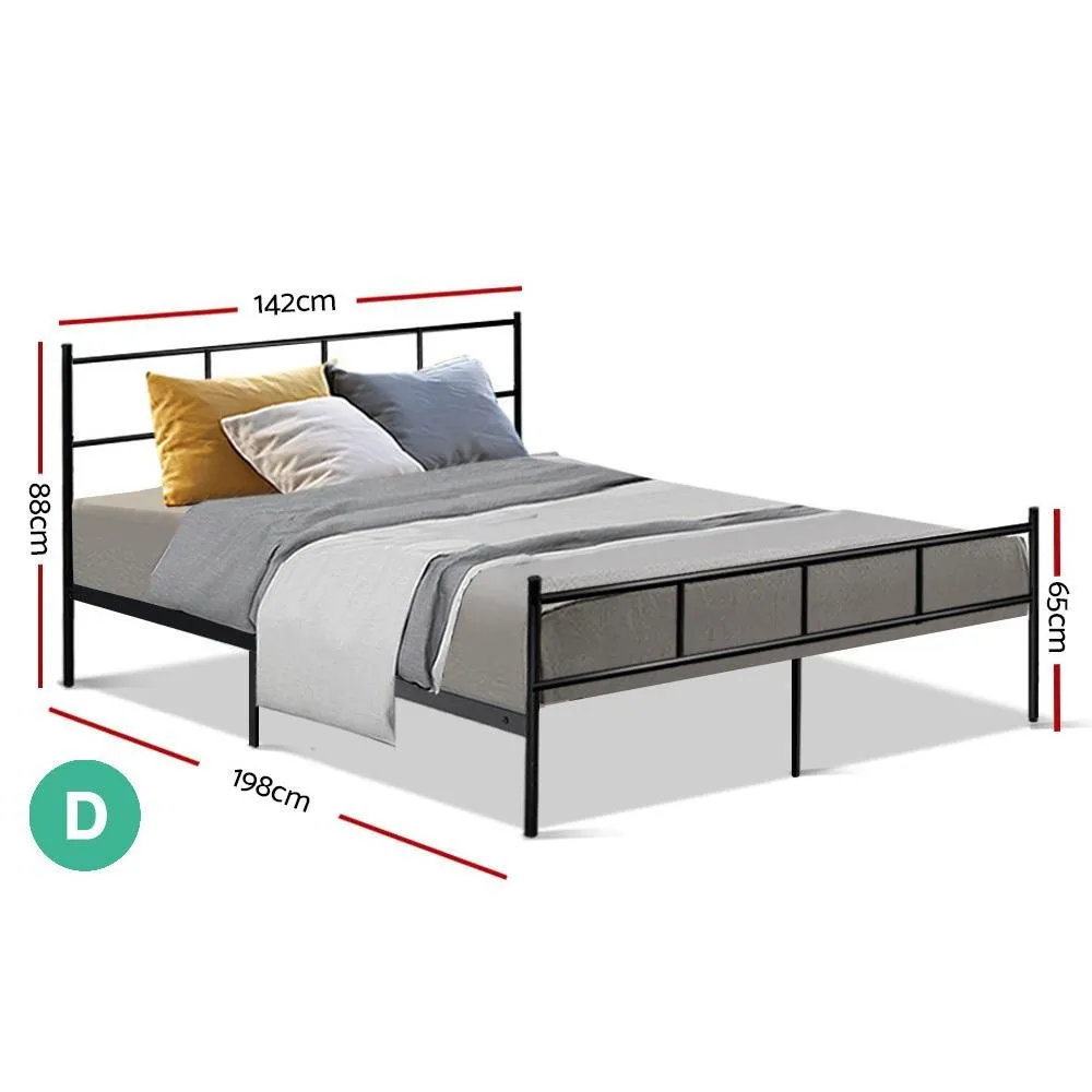 Wategos Metal Double Bed Frame Black